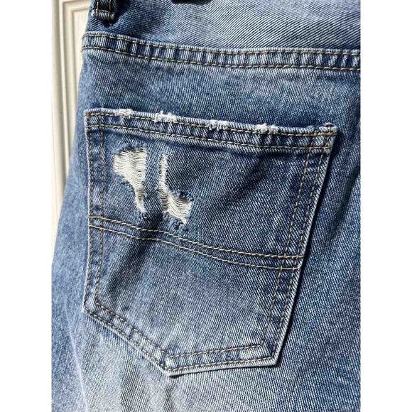 Gracia Women Distressed Denim Shorts Blue Size Large A000497 - Picture 10 of 12